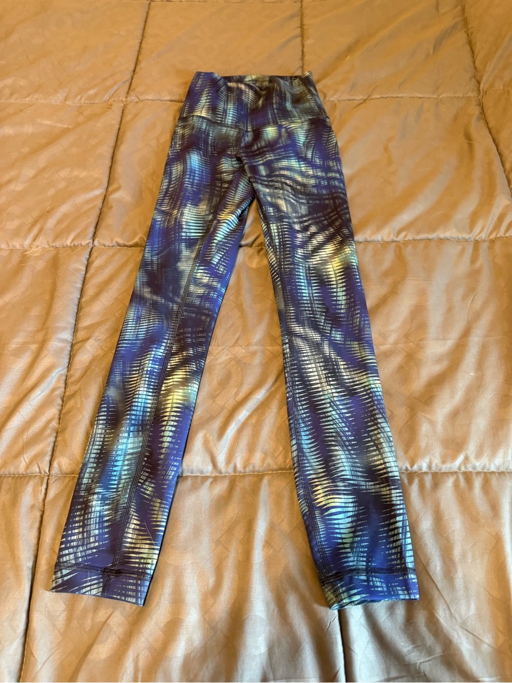 Lululemon Wunder Train High-Rise HR Shapeshifter Flux Blue Multi pattern.